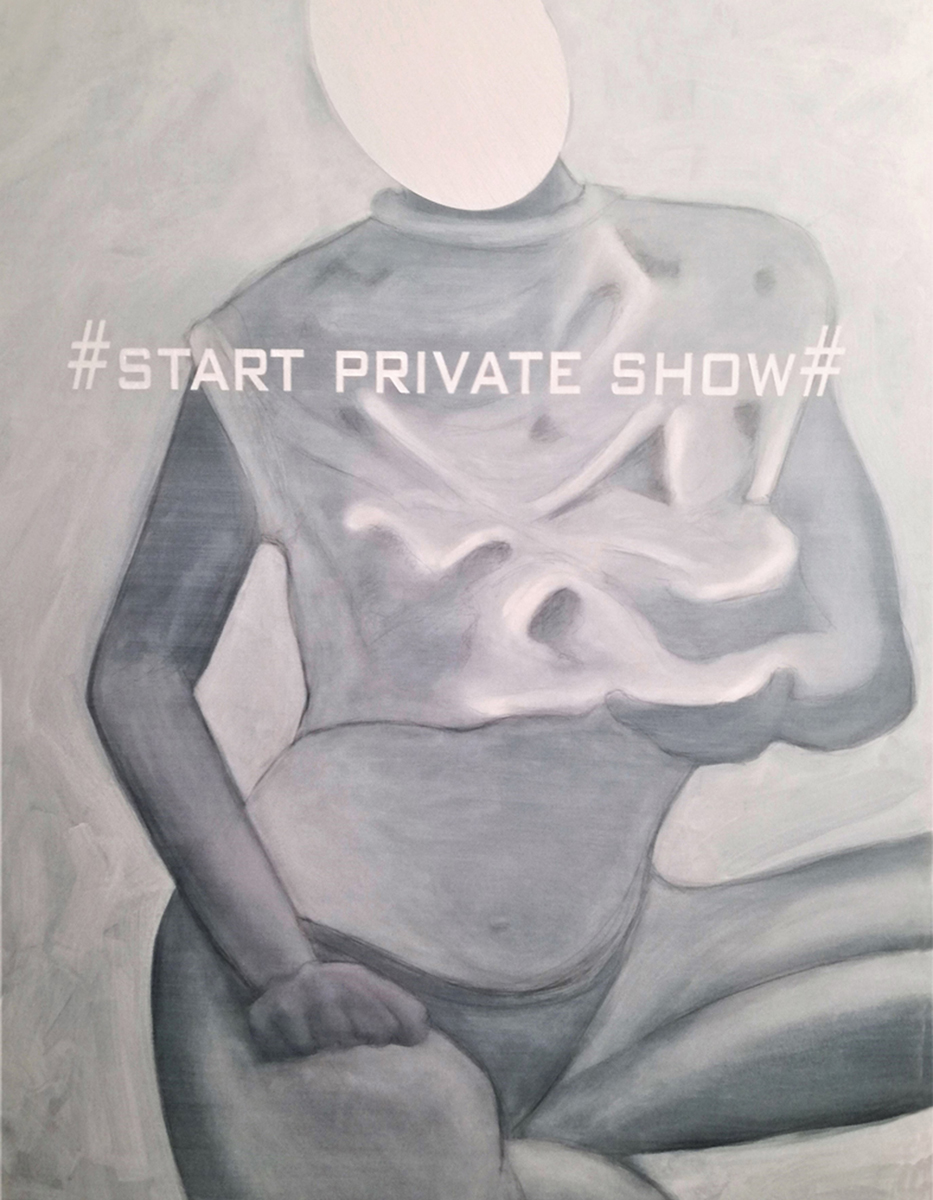 2015   START PRIVATE SHOW 100 cm x 130 cm opera su tela .